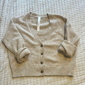 Lululemon Women's Alpaca Beige Cardigan Sweater